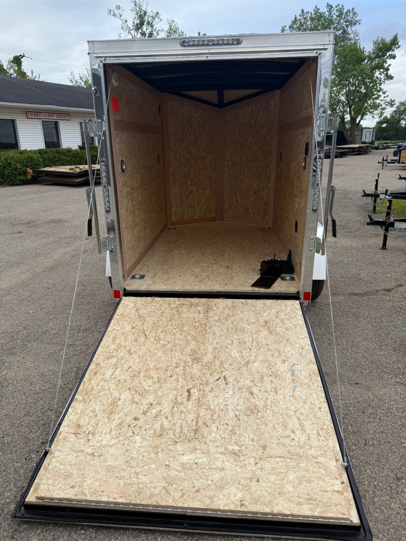 New 2025 US Cargo 5 x 8 Enclosed Trailer w/ Ramp Door with 5ft interior (Single) Cargo / Enclosed Trailer- UPGRADES6in
