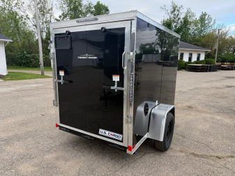 New 2025 US Cargo 5 x 8 Enclosed Trailer w/ Ramp Door with 5ft interior (Single) Cargo / Enclosed Trailer- UPGRADES6in