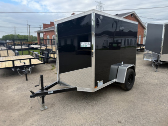 New 2025 US Cargo 5 x 8 Enclosed Trailer w/ Ramp Door with 5ft interior (Single) Cargo / Enclosed Trailer- UPGRADES6in