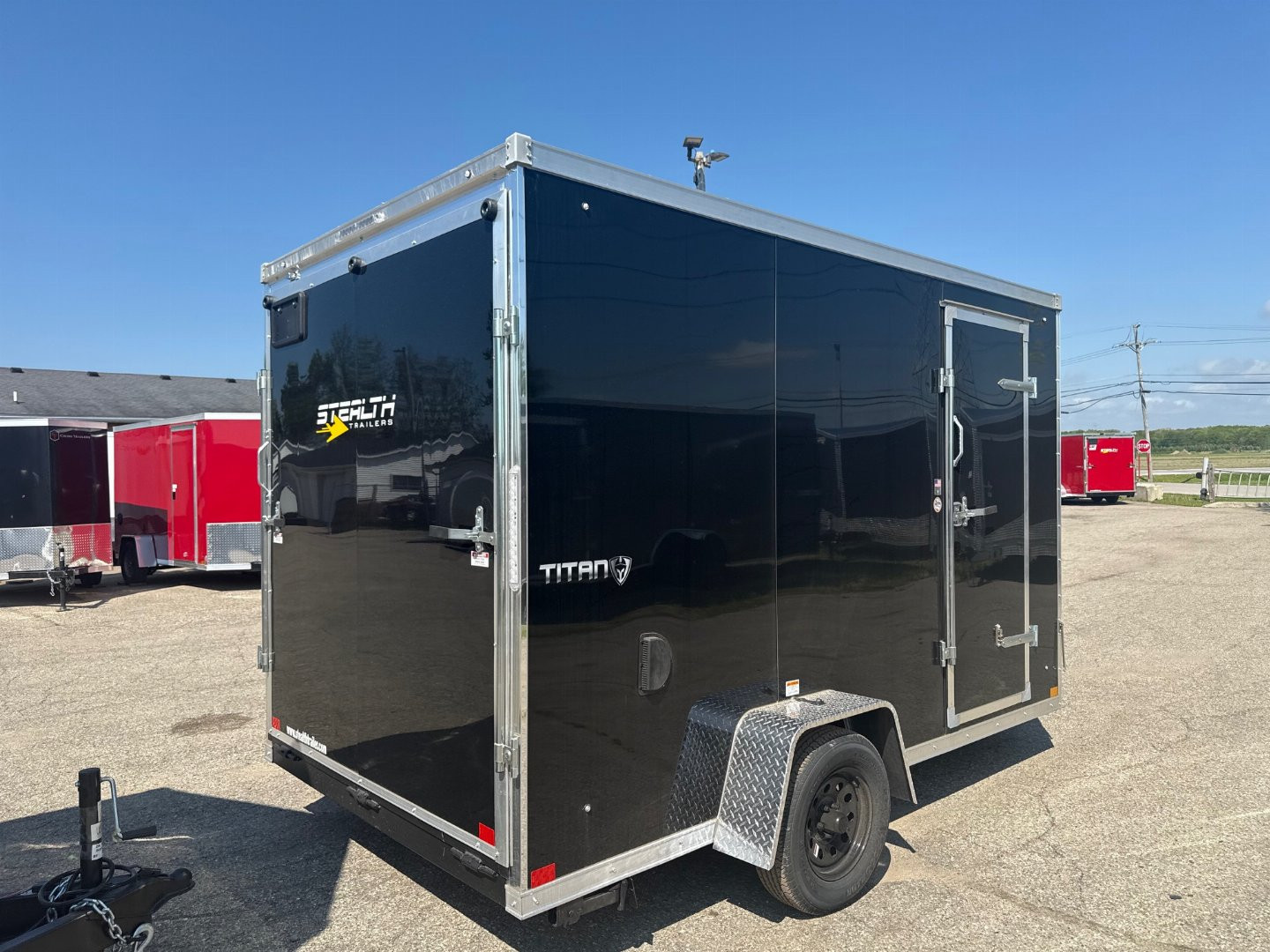 New 2025 7 X 12 US CARGO Enclosed Trailer 7ft interior w/ Ramp and Electric Brakes and UPGRADED OPTIONS