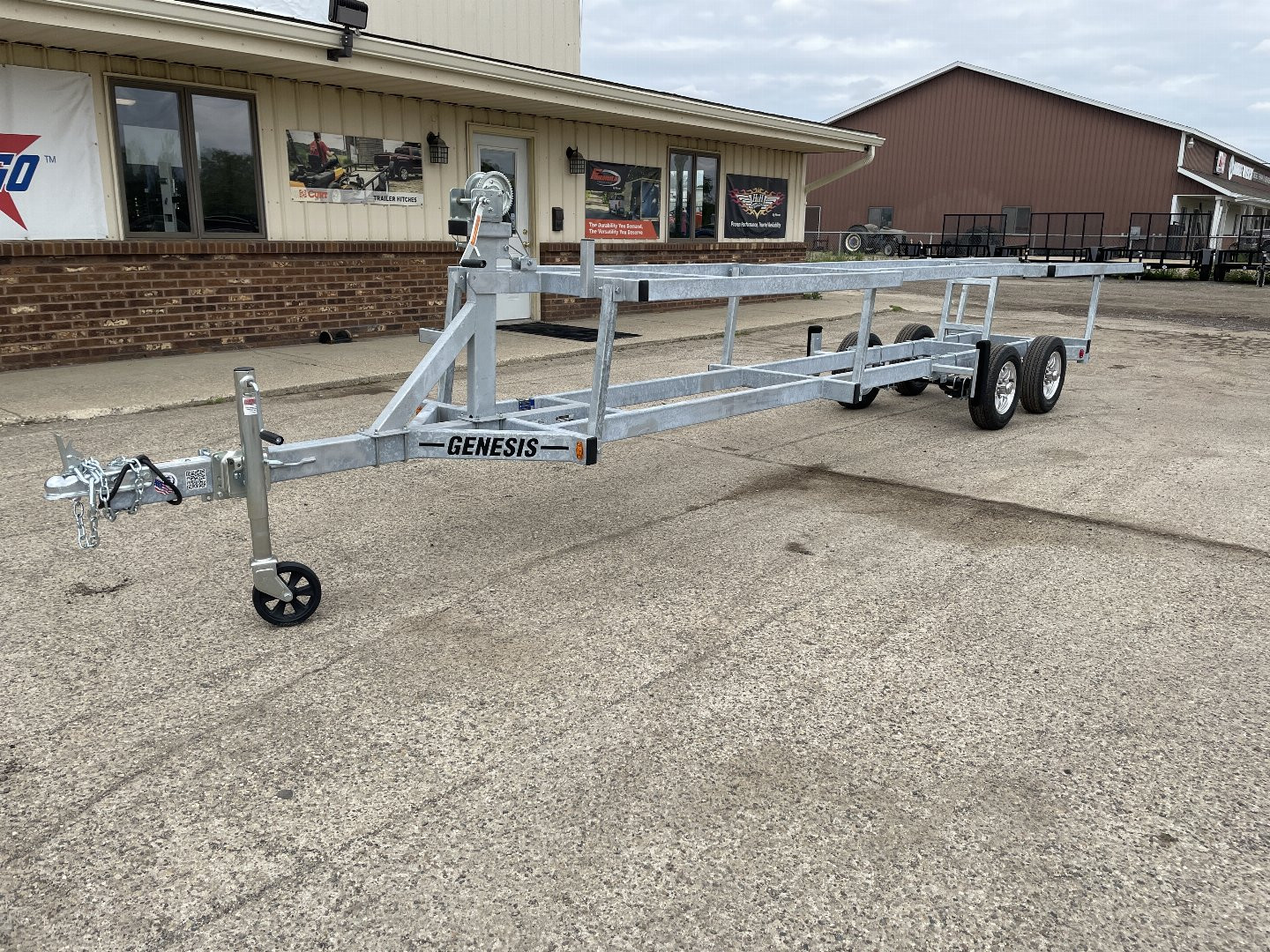 New 2025 Genesis Trailers 20ft Tandem Axle Crank Up Boat Trailer
