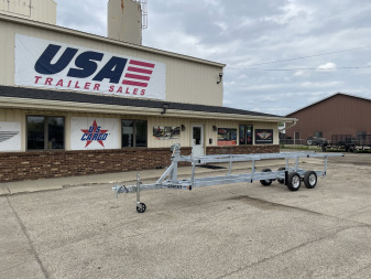New 2025 Genesis Trailers 20ft Tandem Axle Crank Up Boat Trailer