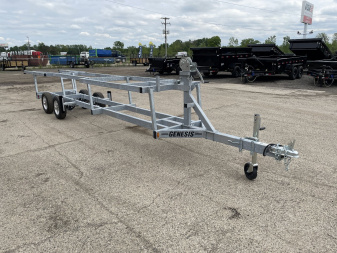 New 2025 Genesis Trailers 20ft Tandem Axle Crank Up Boat Trailer