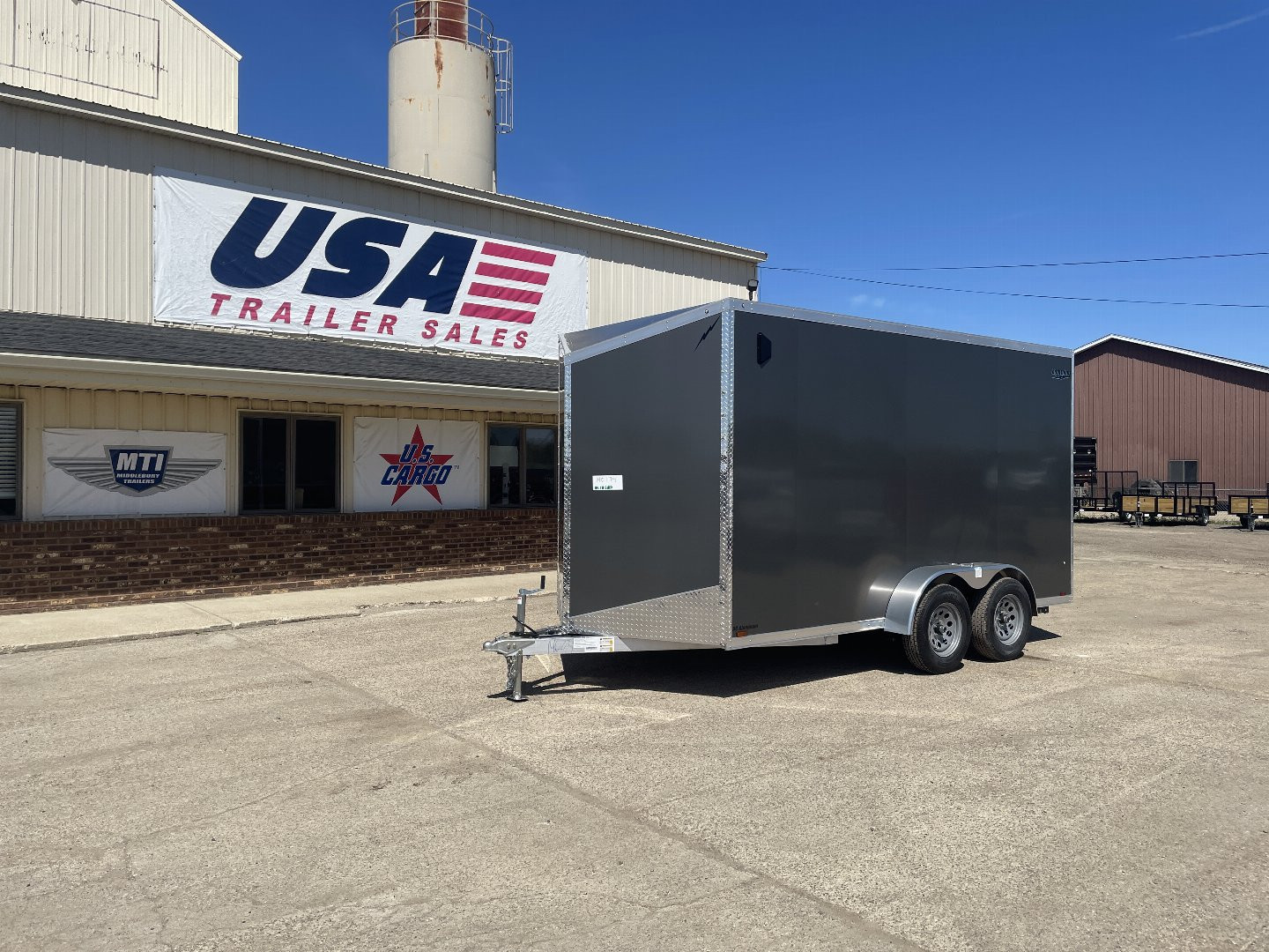 New 2025 LIGHTNING TRAILERS 7X14 V-Nose Ramp Door +12" Cargo / Enclosed Trailer