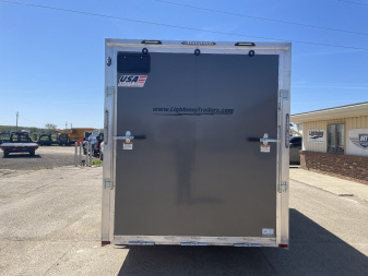 New 2025 LIGHTNING TRAILERS 7X14 V-Nose Ramp Door +12" Cargo / Enclosed Trailer