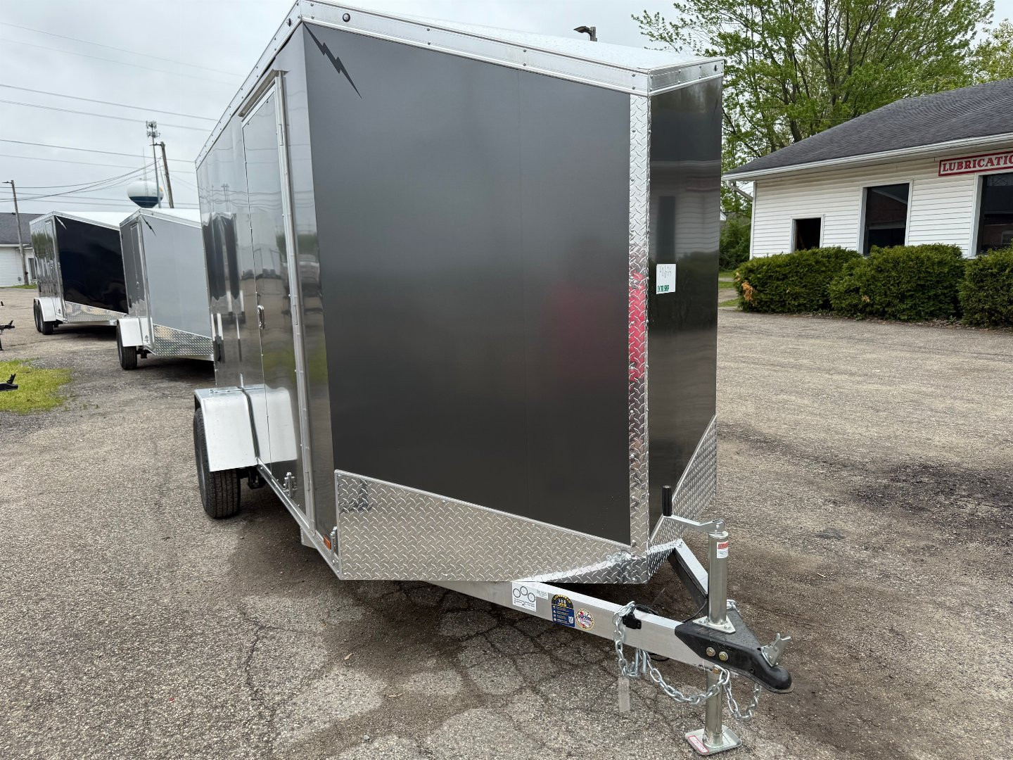 New 2025 6 X 12 Lightning ALL ALUMINUM Enclosed Trailer with 6ft Interior with ramp