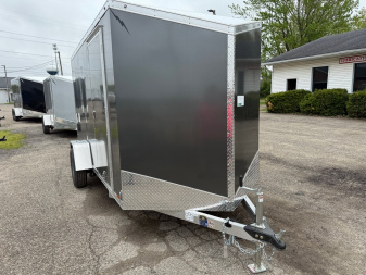 New 2025 6 X 12 Lightning ALL ALUMINUM Enclosed Trailer with 6ft Interior with ramp