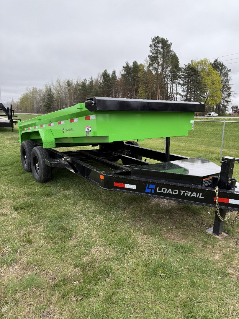New 2025 Load Trail 83X14 14KGVW GREEN/BLACK Dump Trailer