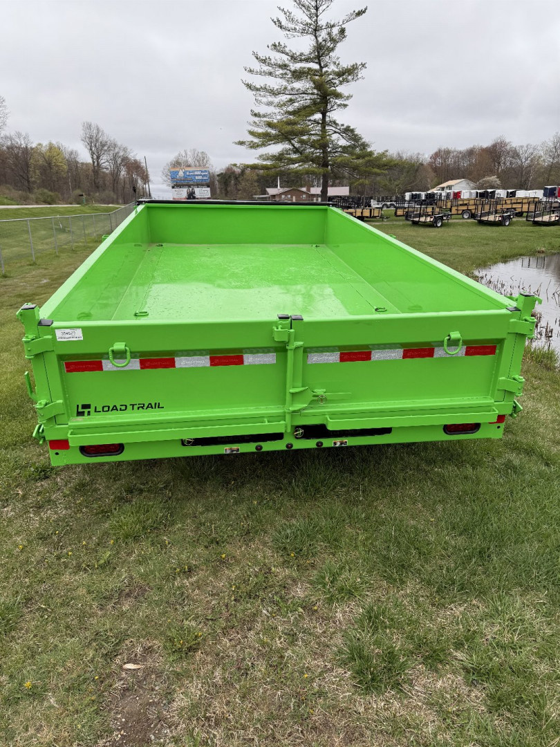New 2025 Load Trail 83X14 14KGVW GREEN/BLACK Dump Trailer