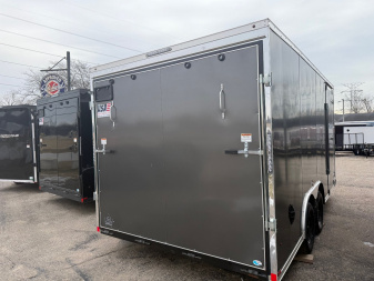 New 2025 8.5 x 16 7K GVW US Cargo Enclosed Trailer with ramp 7ft interior