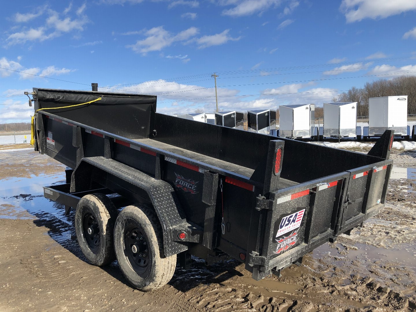 New 2025 Force 7X14 W/ TELESCOPIC Dump Trailer