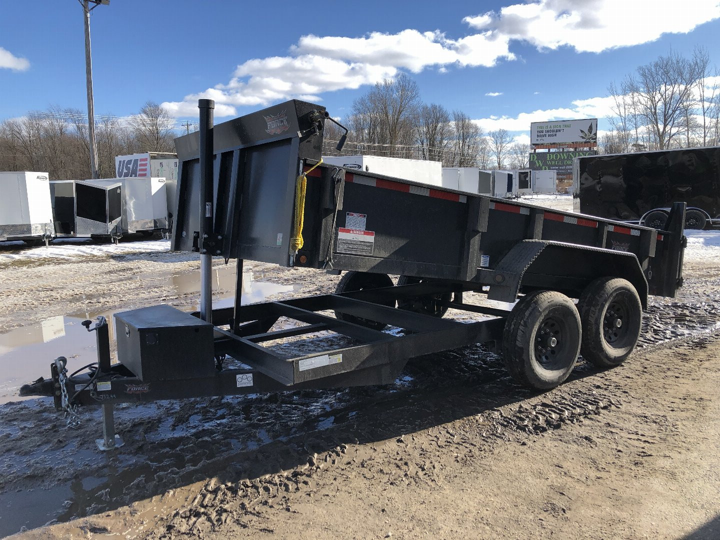 New 2025 Force 7X14 W/ TELESCOPIC Dump Trailer