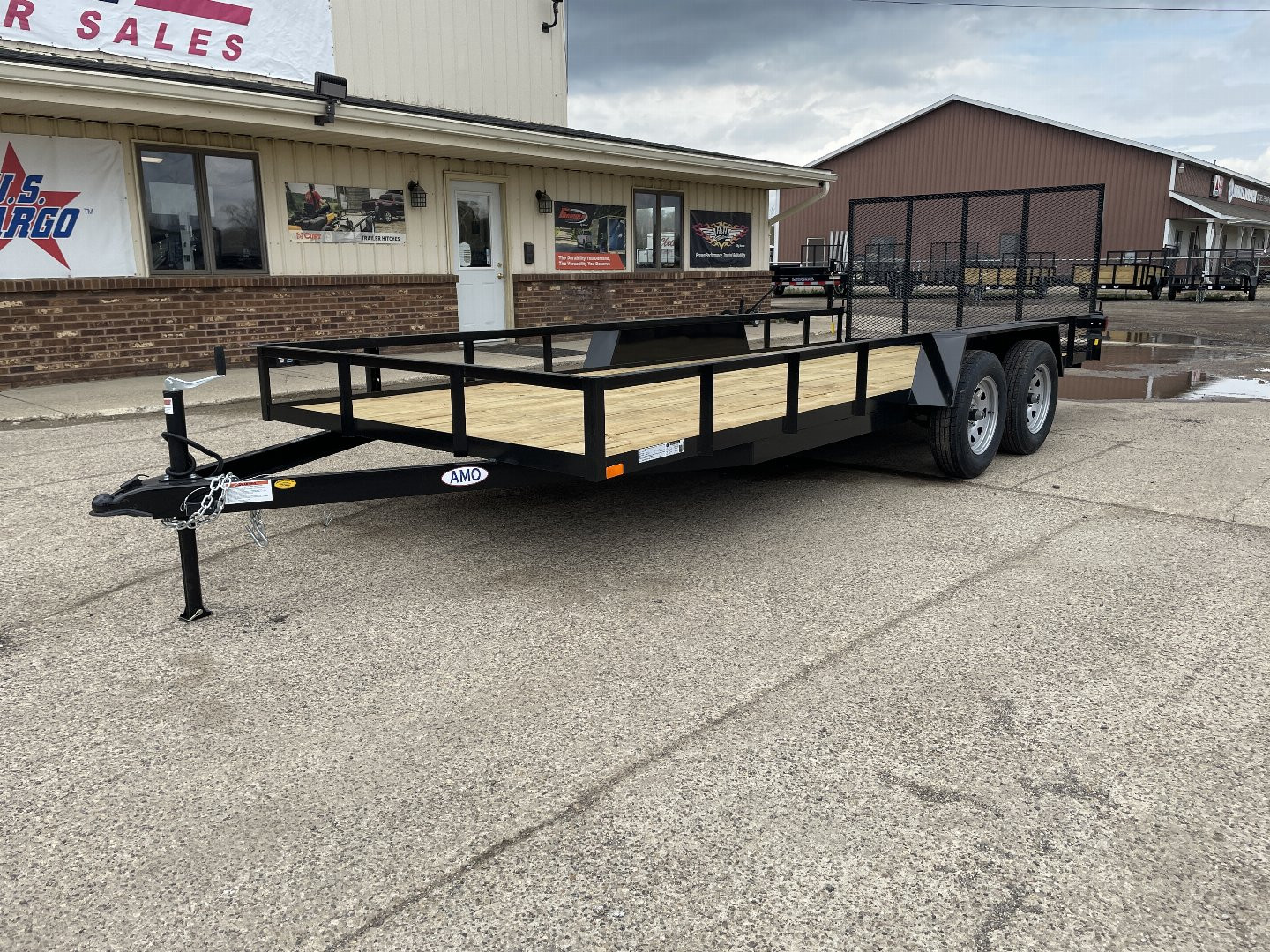 New 2025 AMO 82x20 Tandem Axle 2-Brake Landscape Trailer