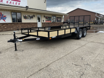 New 2025 AMO 82x20 Tandem Axle 2-Brake Landscape Trailer