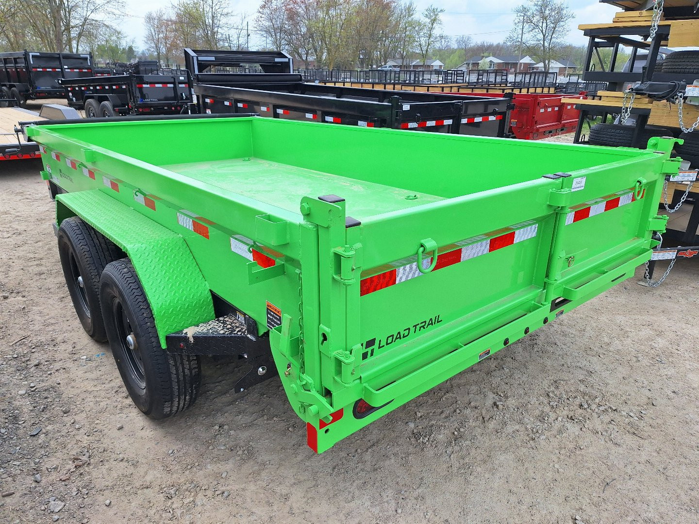 New 2025 Load Trail 83x14 Dump Trailer (Green)