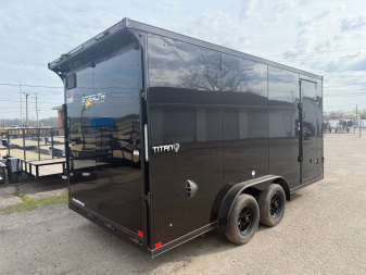 New 2025 Stealth 7.5 X 16 Enclosed Trailer with 7ft Interior with UTV Package - BLACK OUT PACKAGE