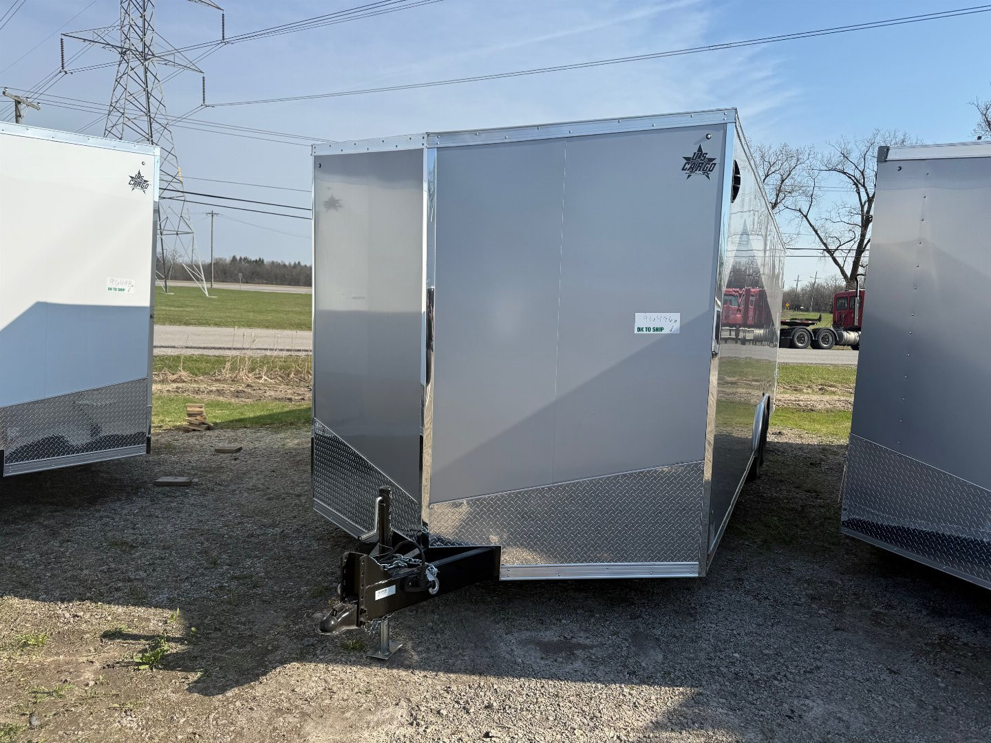 New 2025 US Cargo 8.5 x 24 Enclosed Car Hauler with Ramp 10K GVW with 7ft interior - SCREWLESS