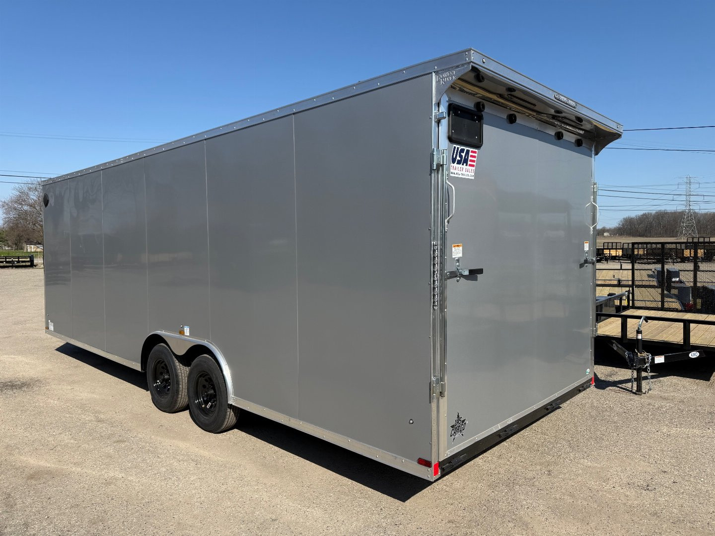 New 2025 US Cargo 8.5 x 24 Enclosed Car Hauler with Ramp 10K GVW with 7ft interior - SCREWLESS