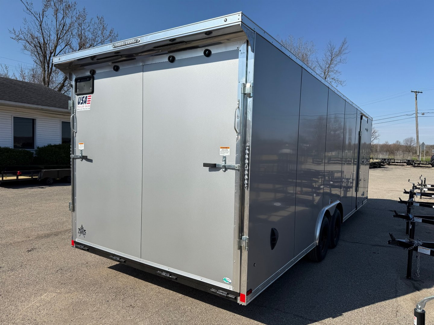 New 2025 US Cargo 8.5 x 24 Enclosed Car Hauler with Ramp 10K GVW with 7ft interior - SCREWLESS