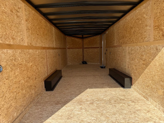 New 2025 US Cargo 8.5 x 24 Enclosed Car Hauler with Ramp 10K GVW with 7ft interior - SCREWLESS