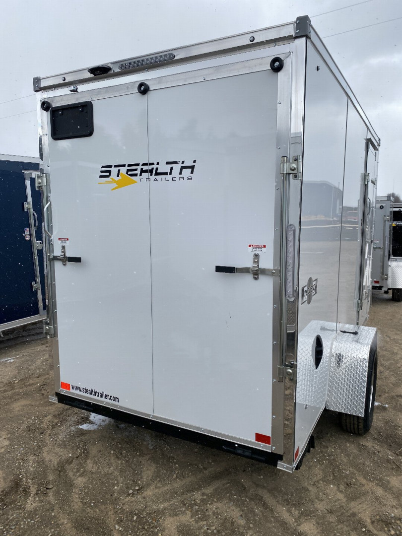 New 2025 Stealth Trailers 6X12 3k WHITE RAMP Cargo / Enclosed Trailer
