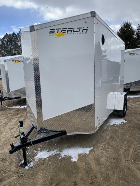 New 2025 Stealth Trailers 6X12 3k WHITE RAMP Cargo / Enclosed Trailer