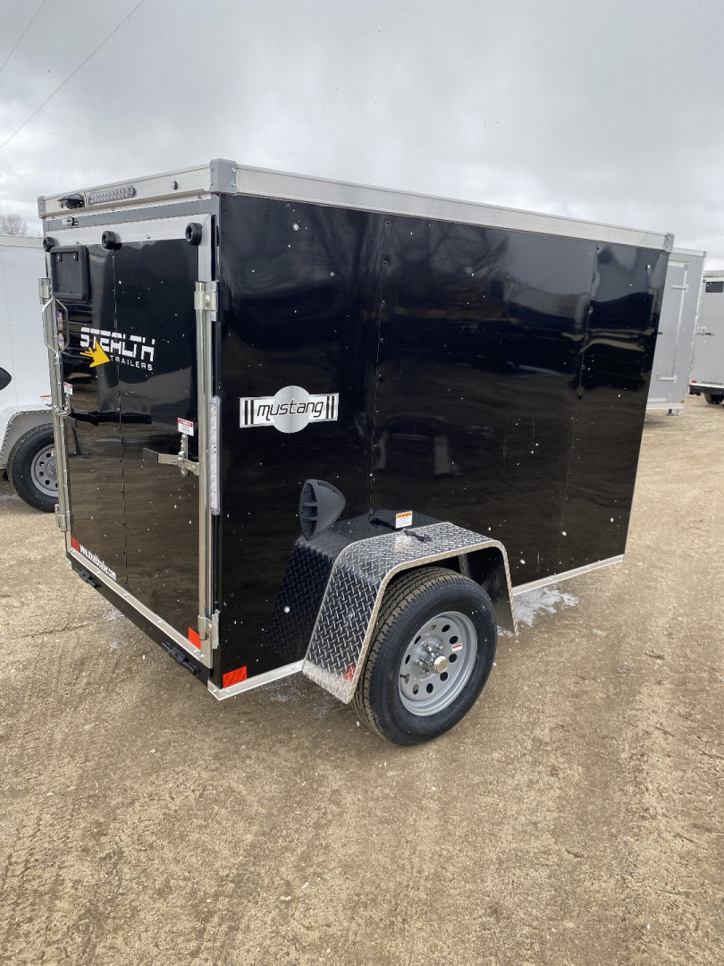 New 2025 Stealth Trailers Mustang 5X8 V-Nose Ramp Door Cargo / Enclosed Trailer