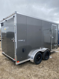 New 2025 Stealth Trailers Titan 7x14 V-Nose Ramp Door Cargo / Enclosed Trailer