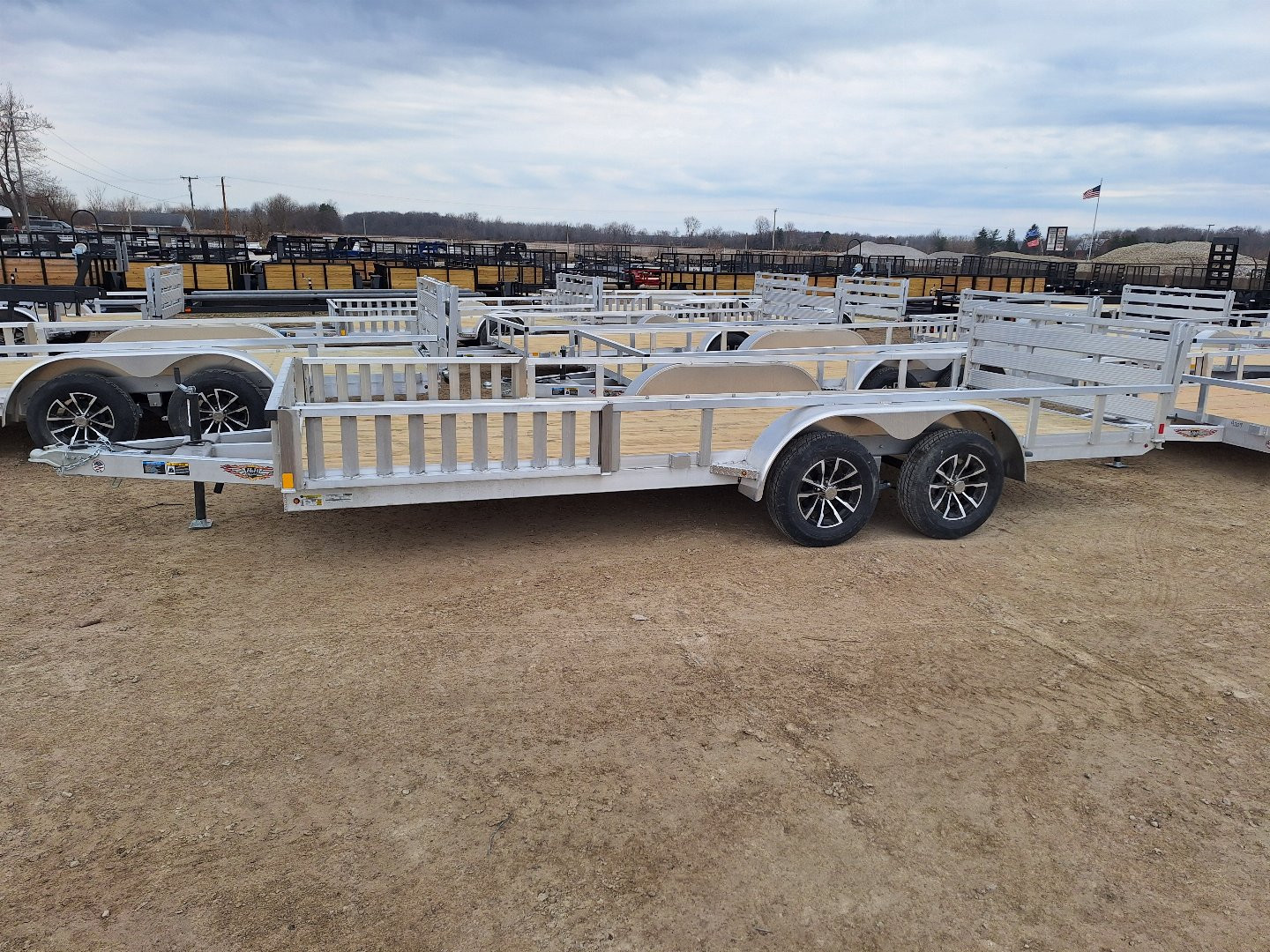 New 2025 H&H Trailers 82x18 Tandem Axle Aluminum ATV / Landscape Trailer