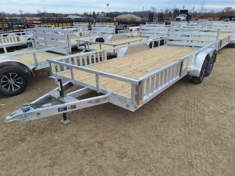 New 2025 H&H Trailers 82x18 Tandem Axle Aluminum ATV / Landscape Trailer