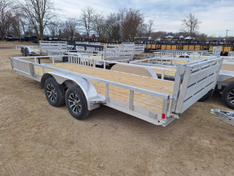 New 2025 H&H Trailers 82x18 Tandem Axle Aluminum ATV / Landscape Trailer