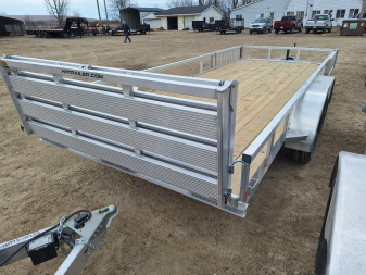 New 2025 H&H Trailers 82x18 Tandem Axle Aluminum ATV / Landscape Trailer