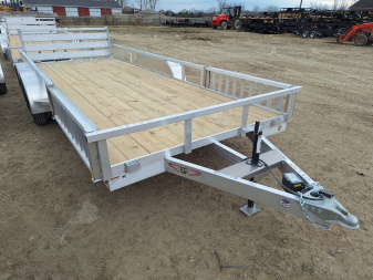 New 2025 H&H Trailers 82x18 Tandem Axle Aluminum ATV / Landscape Trailer
