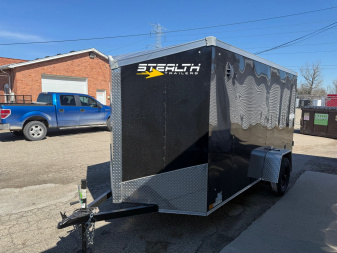 New 2025 6 x 12 Stealth Enclosed Trailer with Double Barn Doors