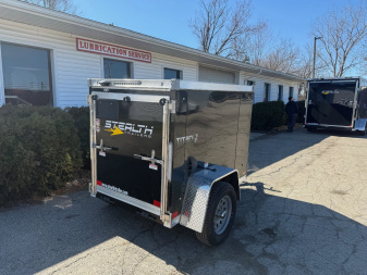 New 2025 4 x 6 Stealth Enclosed Trailer with Ramp Door Cargo - PENDING SALE