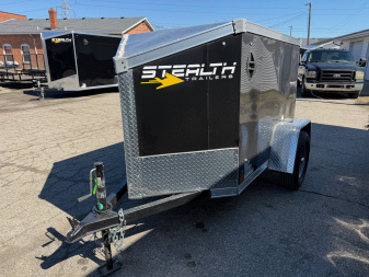 New 2025 4 x 6 Stealth Enclosed Trailer with Ramp Door Cargo - PENDING SALE
