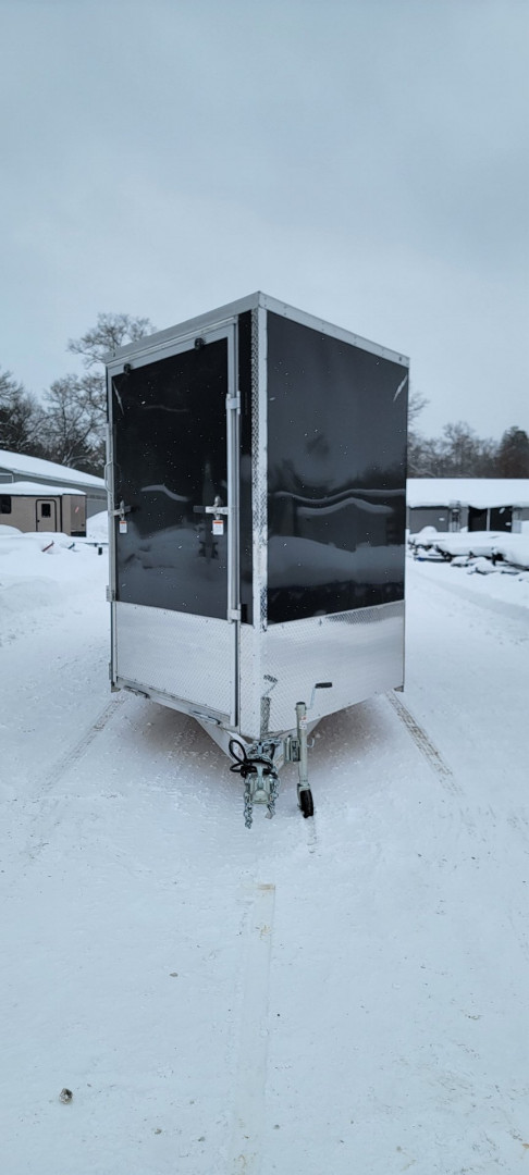 New 2025 Forest River 7x18 lightning 3 place Snowmobile Trailer