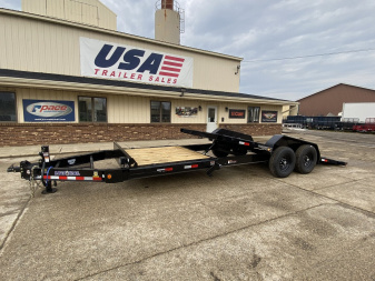 New 2025 LOAD TRAIL 83"x22' 14k Split Deck Gravity Tilt Trailer *OLD STOCK*