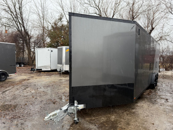 New 2025 LIGHTNING TRAILERS 7.5 x 29 4 Place All Aluminum Trailer with 7ft interior - Premium Package - END OF SEASON PRICE !!