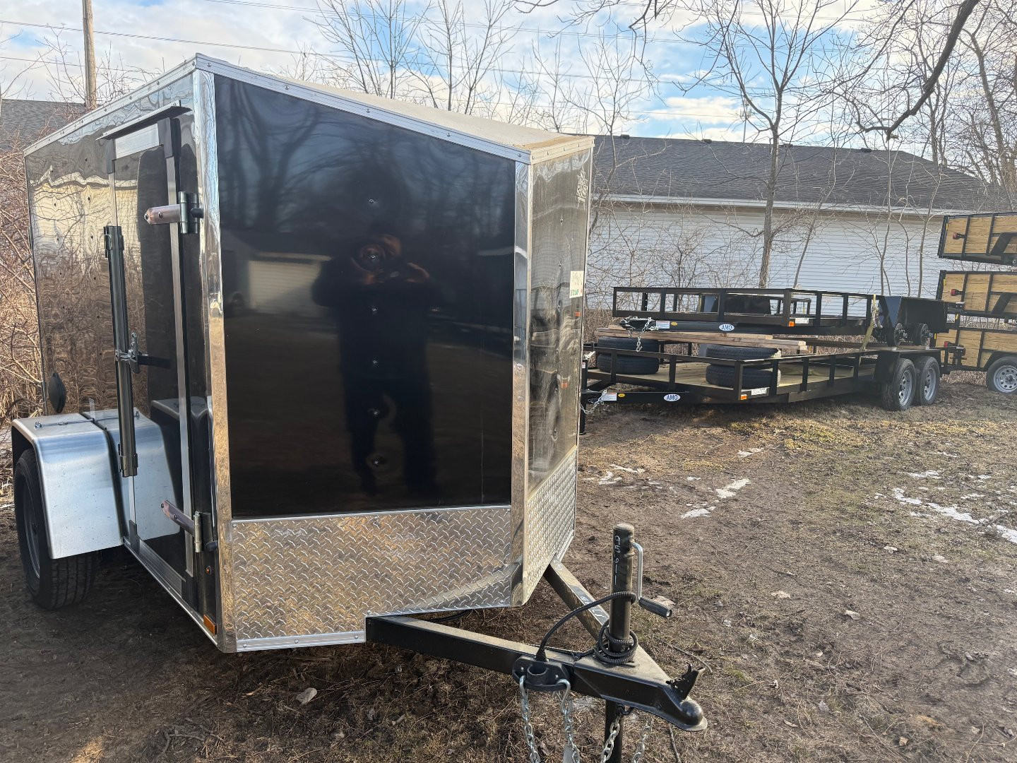 New 2025 US Cargo 5 x 8 Enclosed Trailer w/ Ramp and side Door (Single) Cargo / Enclosed Trailer