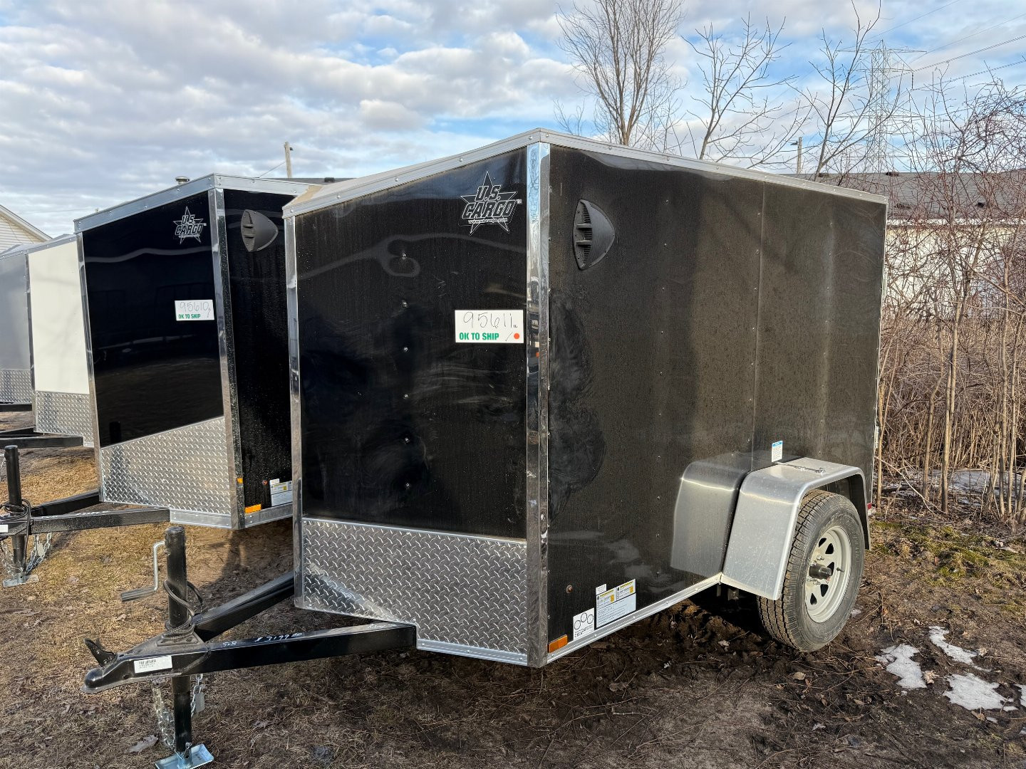 New 2025 US Cargo 5 x 8 Enclosed Trailer w/ Ramp and side Door (Single) Cargo / Enclosed Trailer
