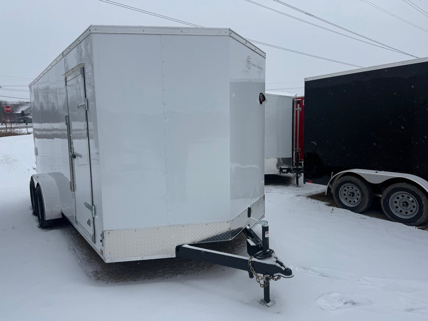 New 2025 7 x 16 Cross Enclosed Trailer with 7ft interior with Ramp