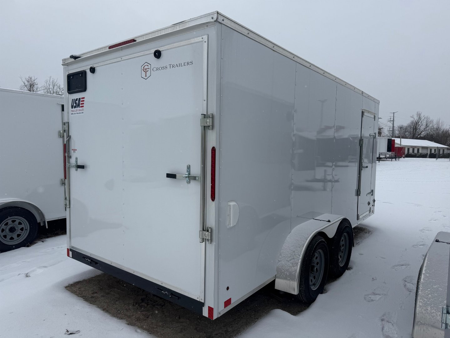 New 2025 7 x 16 Cross Enclosed Trailer with 7ft interior with Ramp