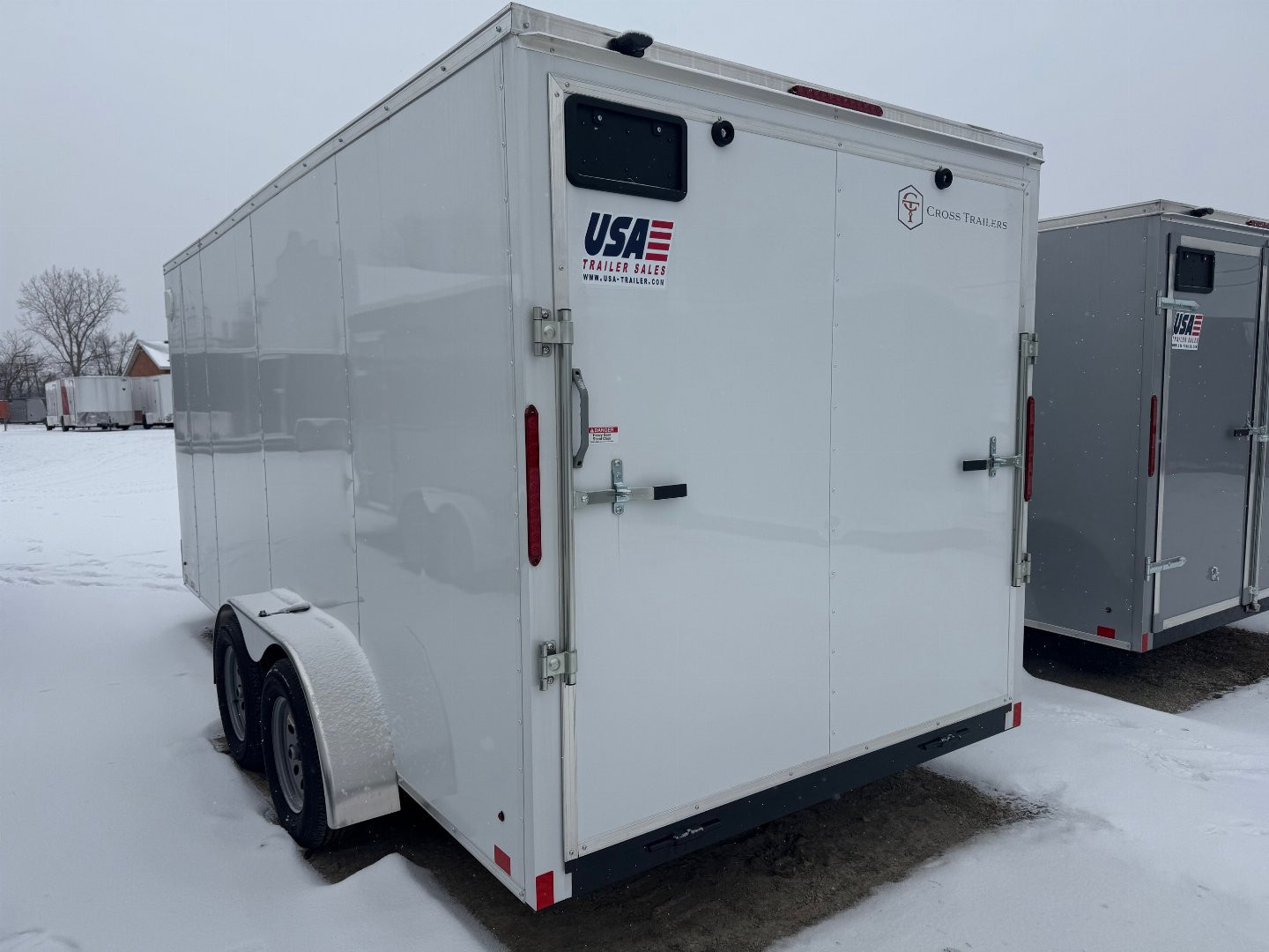 New 2025 7 x 16 Cross Enclosed Trailer with 7ft interior with Ramp