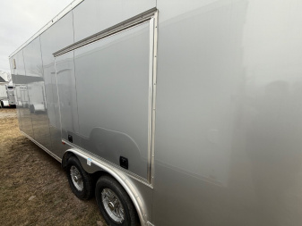 New 2025 Lightning 8.5 x 24 Enclosed All Aluminum Car Hauler with Ramp 10K GVW 7ft Interior Height
