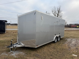 New 2025 Lightning 8.5 x 20 Enclosed All Aluminum Car Hauler with Ramp 7K GVW 7.5 Interior Height