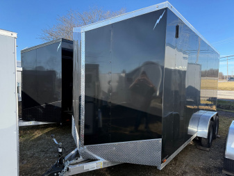 New 2025 LIGHTNING TRAILERS 7 X 16 ALL ALUMINUM Enclosed Trailer 7ft interior - Screwless