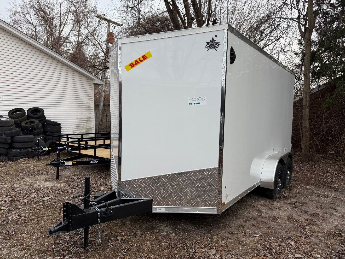New 2025 US CARGO 7 x 14 Enclosed 10k GVW 7ft with Double Barn Doors