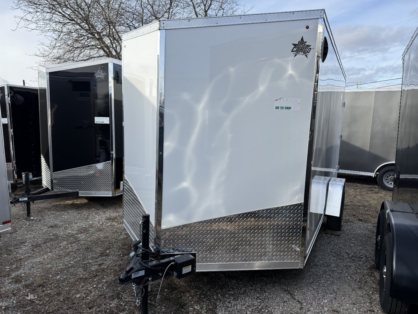 New 2025 7 X 12 US CARGO Enclosed Trailer 7ft interior w/Double Barn doors and Electric Brakes and UPGRADED OPTIONS