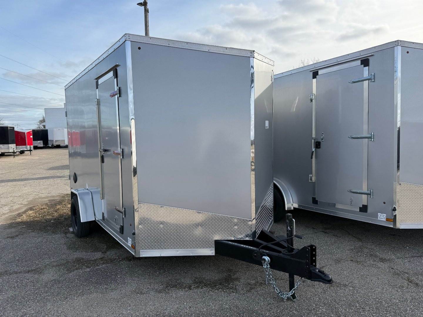 New 2025 7 X 12 US CARGO Enclosed Trailer 7ft interior w/ Ramp and Electric Brakes and UPGRADED OPTIONS